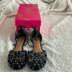 Black studded flat Sandels
